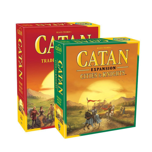 2 box covers of the game Cities and Knights Expansion Package