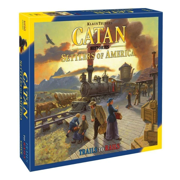 Box cover of the game Catan Histories: Settlers of America™ Trails to Rails