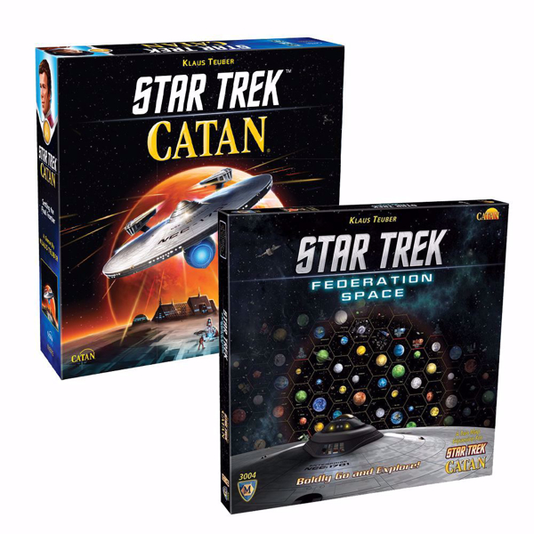 Star Trek Catan Game and Star Trek Federation Map Set Bundle