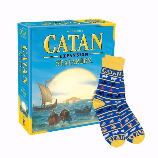 Seafarers Catan Game and Seafarers Socks Bundle