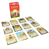 The cards divided in 4x3, with the game's box above them