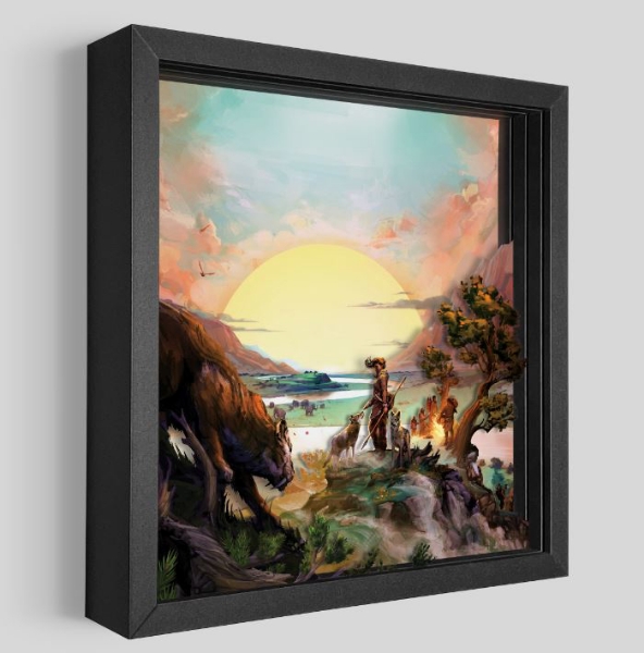 Picture of DISCONTINUED CATAN® Dawn of Humankind Shadowbox Art