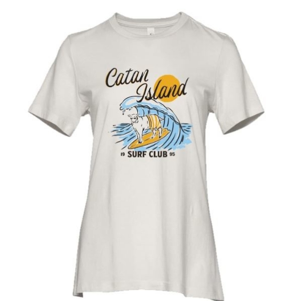 Ladies Island Surf Tee on white background