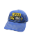 Wood for Sheep Hat blue unstructured, low-profile hat with embroidered "Wood for Sheep" decoration
