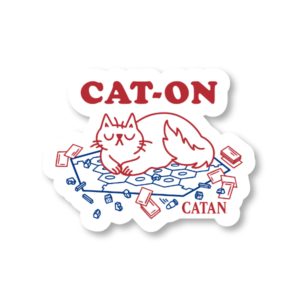 Cat-On Acrylic Magnet on a white background