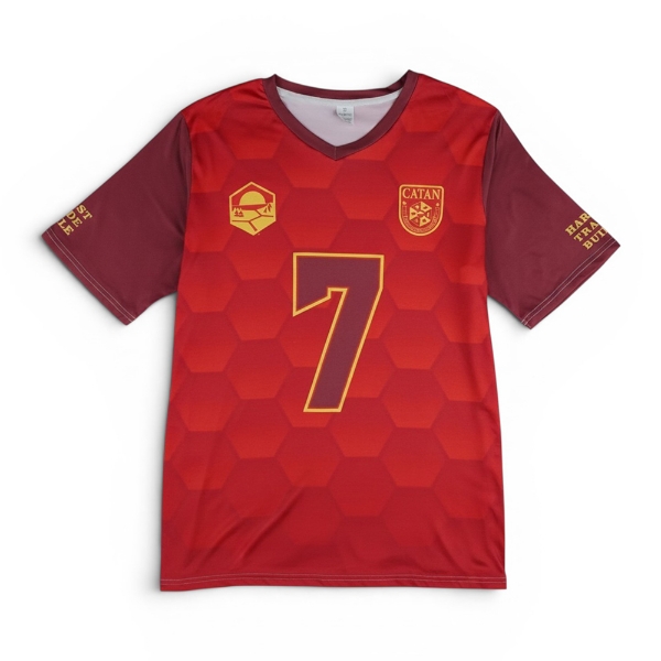 Front of CATAN Soccer Jersey featuring CATAN logo and the number 7